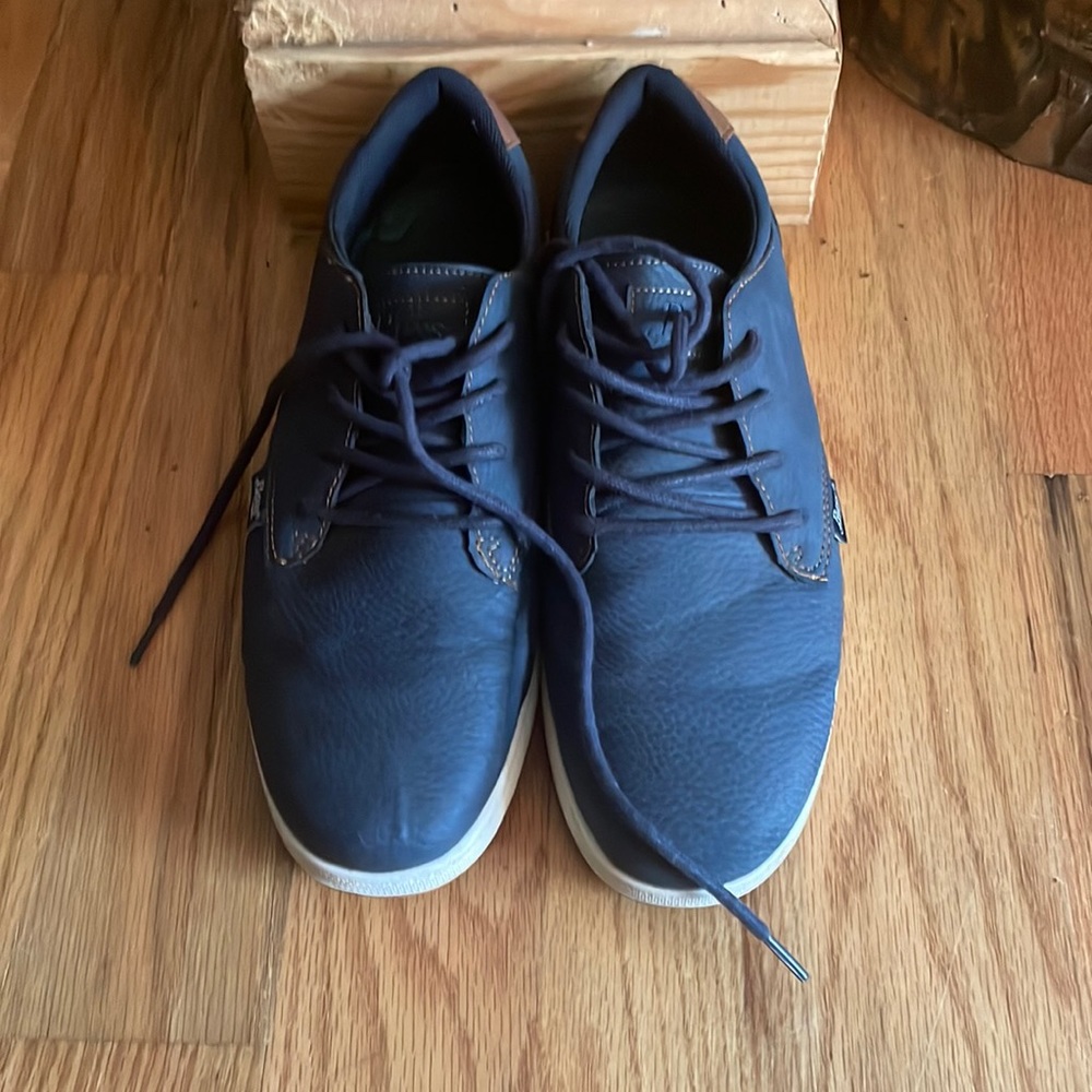 G.H. Bass blue leather casual shoes.
